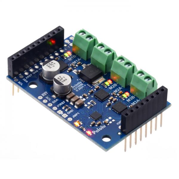 Motoron M3S256 Triple Motor Controller Shield for Arduino (Connectors Soldered) #5030