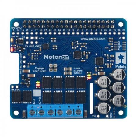 디바이스마트,기계/제어/로봇/모터 > 모터드라이버 > DC모터 드라이버 > 브랜드(Pololu) DC모터 드라이버,Pololu,Motoron M2H18v20 Dual High-Power Motor Controller for Raspberry Pi (Connectors Soldered) #5054,M2H18v20은 6.5V ~ 30V 에서 작동하고 모터당 최대 20A의 연속 출력 전류를 제공 / Raspberry Pi(모델 B+ 이상)에서 DC 모터를 쉽게 제어 / 납떈된 헤더 및 터미널 블록 제공