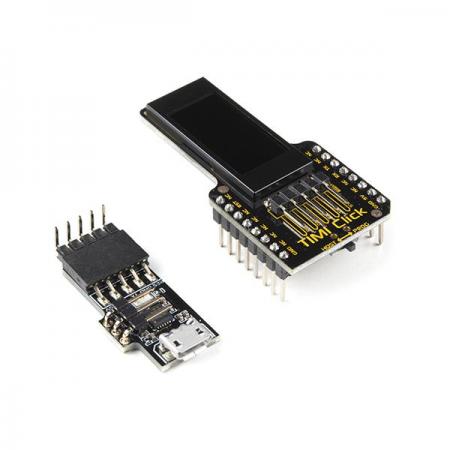 디바이스마트,오픈소스/코딩교육 > 라즈베리파이 > 아답터/방열판/OS/기타,SparkFun,TIMI-MB Starter Kit [DEV-19254],4D Labs의 PIXXI-28 그래픽 프로세서로 직접 구동되는 0.96인치 TFT LCD 디스플레이 모듈 / mikroBUS / 3개의 GPIO / 5핀 프로그래밍 헤더