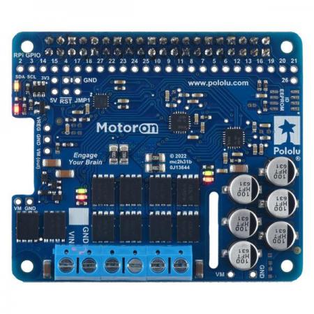 디바이스마트,MCU보드/전자키트 > 버튼/스위치/제어/RTC > 모터/모터컨트롤,Pololu,Motoron M2H24v16 Dual High-Power Motor Controller for Raspberry Pi (Connectors Soldered) #5057,M2H24v16은 6.5V ~ 40V 에서 작동하고 모터당 최대 16A의 연속 출력 전류를 제공 / 납땜된 헤더 및 터미널 블록 제공 / Raspberry Pi(모델 B+ 이상)에서 DC 모터를 쉽게 제어