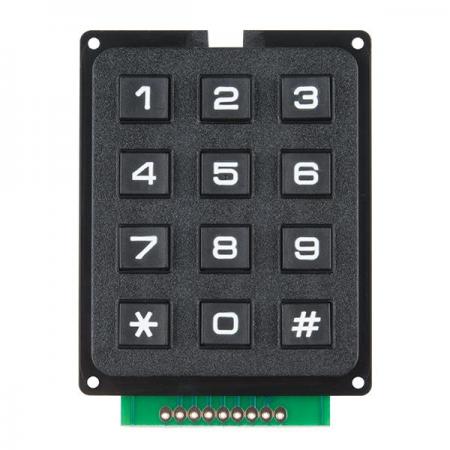 디바이스마트,스위치/부저/전기부품 > 지원부품 > 키패드,SparkFun,Keypad - 12 Button [COM-14662],스파크펀 12버튼 키패드 / 10~150옴