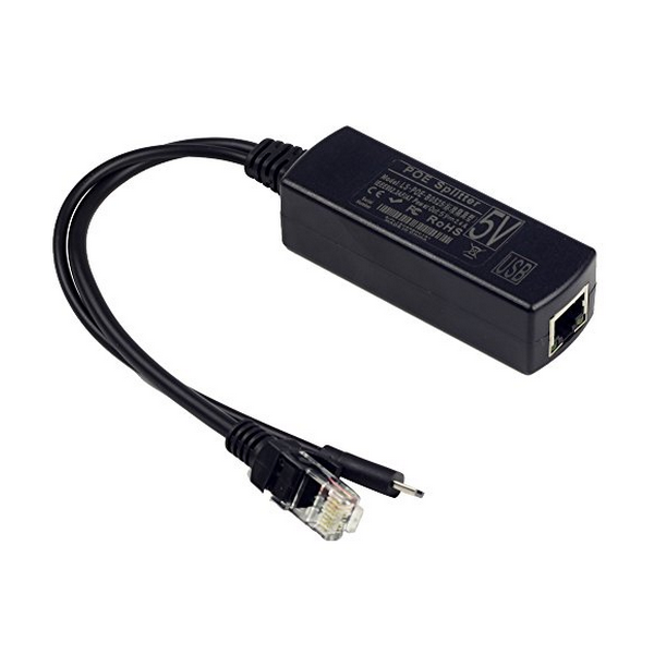 IEEE 802.3af Micro USB Active PoE Splitter Power Over Ethernet 48V to 5V 2.4A for Tablets [U5159]