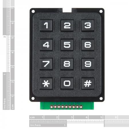 디바이스마트,스위치/부저/전기부품 > 지원부품 > 키패드,SparkFun,Keypad - 12 Button [COM-14662],스파크펀 12버튼 키패드 / 10~150옴