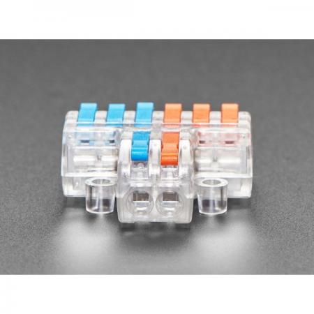 디바이스마트,케이블/전선 > 무탈피/탈피 커넥터 > 탈피 커넥터,Adafruit,Snap Action 2-to-6 Wiring Block Connector - Clear DF-62 [ada-5615],2-to-6 배선 블록 커넥터 / 투명 / DF-62 / 스냅 액션