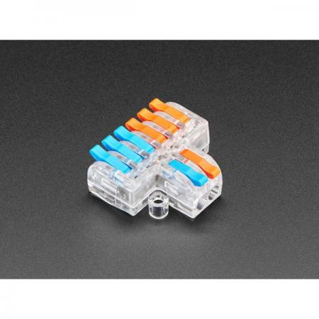 디바이스마트,케이블/전선 > 무탈피/탈피 커넥터 > 탈피 커넥터,Adafruit,Snap Action 2-to-6 Wiring Block Connector - Clear DF-62 [ada-5615],2-to-6 배선 블록 커넥터 / 투명 / DF-62 / 스냅 액션