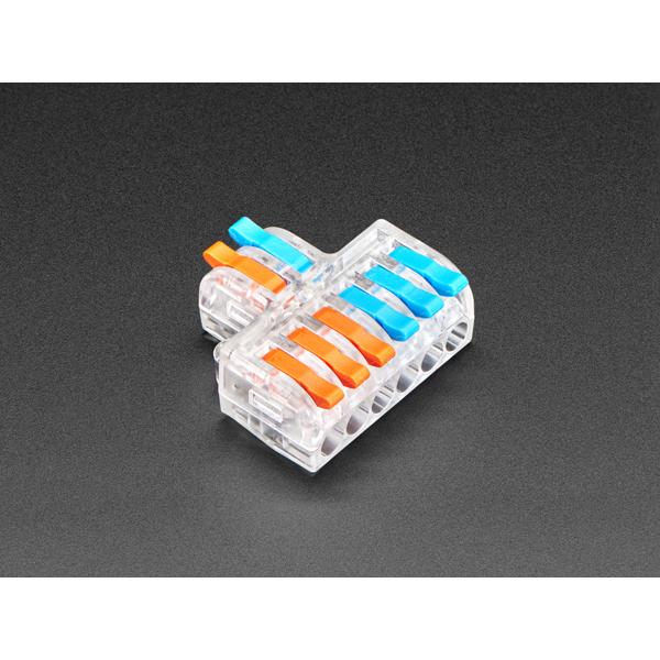 Snap Action 2-to-6 Wiring Block Connector - Clear DF-62 [ada-5615]