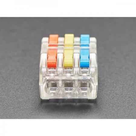 디바이스마트,케이블/전선 > 무탈피/탈피 커넥터 > 탈피 커넥터,Adafruit,Snap Action 3-to-3 Wiring Block Connector - Clear PCT-2-3M [ada-5618],3-to-3 배선 블록 커넥터 / 투명 / PCT-2-3M / 스냅 액션