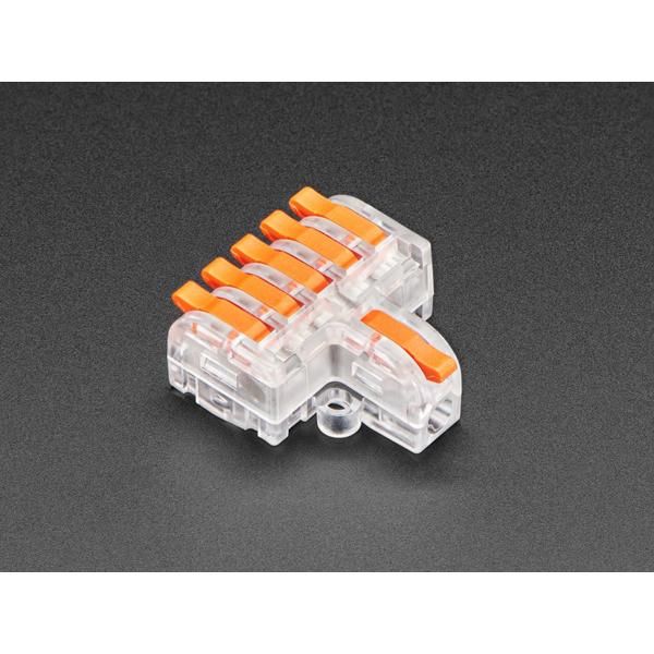 Snap Action 1-to-5 Wiring Block Connector - Clear DF-15 [ada-5616]