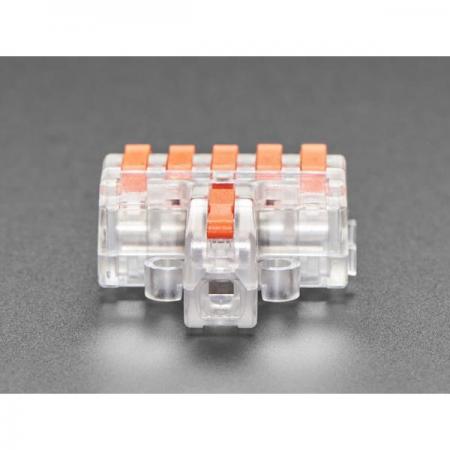 디바이스마트,케이블/전선 > 무탈피/탈피 커넥터 > 탈피 커넥터,Adafruit,Snap Action 1-to-5 Wiring Block Connector - Clear DF-15 [ada-5616],1-to-5 배선 블록 커넥터 / 투명 / DF-15 / 스냅 액션