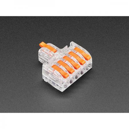 디바이스마트,케이블/전선 > 무탈피/탈피 커넥터 > 탈피 커넥터,Adafruit,Snap Action 1-to-5 Wiring Block Connector - Clear DF-15 [ada-5616],1-to-5 배선 블록 커넥터 / 투명 / DF-15 / 스냅 액션