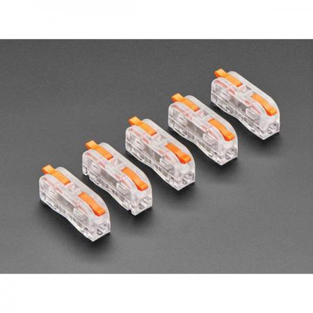 디바이스마트,케이블/전선 > 무탈피/탈피 커넥터 > 탈피 커넥터,Adafruit,Snap Action 1-to-1 Wiring Block Connector - Pack of 5 - Clear PCT-2-1M [ada-5619],1대1 배선 블록 커넥터 / 투명 / PCT-2-1M / 스냅 액션 / 5개팩