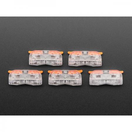 디바이스마트,케이블/전선 > 무탈피/탈피 커넥터 > 탈피 커넥터,Adafruit,Snap Action 1-to-1 Wiring Block Connector - Pack of 5 - Clear PCT-2-1M [ada-5619],1대1 배선 블록 커넥터 / 투명 / PCT-2-1M / 스냅 액션 / 5개팩