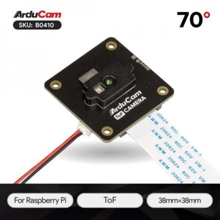 디바이스마트,MCU보드/전자키트 > 카메라/비디오 > 일반카메라,ArduCAM,Time of Flight Camera for Raspberry Pi [B0410],ToF 카메라 모듈 / MIPI-CSI 2 / Raspberry Pi 및 Nvidia Jetson 보드 전용 / 최적화된 2cm 미만의 정밀도로 최대 4미터 측정 범위