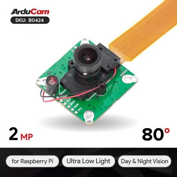 Arducam 2MP Ultra Low Light STARVIS IMX290 Motorized IR-CUT Camera for Raspberry Pi [B0424]