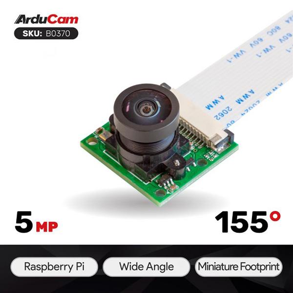 Arducam MINI OV5647 Wide angle camera module for Raspberry Pi 4/3/3 B+, and More [B0370]