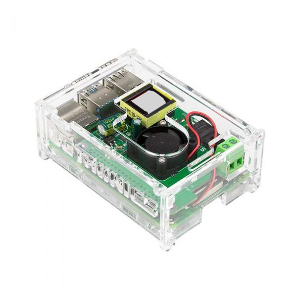 UCTRONICS PoE HAT for Raspberry Pi 4 with Case, 802.3at Power Over Ethernet Expansion Board for Pi 4 B Board, with Cooling Fan [U610201]