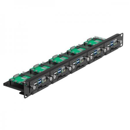 디바이스마트,오픈소스/코딩교육 > 라즈베리파이 > 라즈베리파이 확장보드/HAT,ArduCAM,UCTRONICS 19' 1U 라즈베리 파이 랙마운트 [U6264],모든 2.5인치 솔리드 스테이트 드라이브(7mm) 및 Rpi 4B/3B+ 및 기타 B/B+ 모델과 호환되는 5개의 Raspberry Pi 및 5개의 ssd 설치를 지원