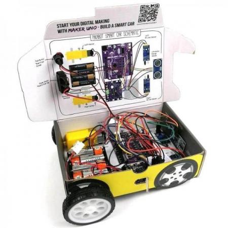 디바이스마트,오픈소스/코딩교육 > 아두이노 > 아두이노 호환보드,Cytron,PikaBot - Maker UNO Smart Car Kit [KIT-PIKABOT],피카봇 / 스마트 자동차 키트 / PikaBot을 사용하면 재미있게 전자 장치, 마이크로 컨트롤러, 센서, 모터 및 코딩을 배울 수 있습니다.