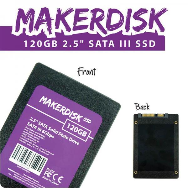 120GB 2.5-inch MakerDisk SATA III SSD with RPi OS [MMR-2P5-MD-120]