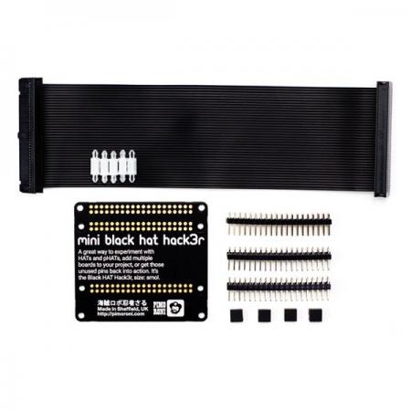 디바이스마트,오픈소스/코딩교육 > 라즈베리파이 > 라즈베리파이 확장보드/HAT,Pimoroni,Mini Black HAT Hack3r Solder Yourself Kit [PIM170],Mini Black HAT Hack3r / 모든 GPIO 핀에 액세스 가능 / 솔더링 키트
