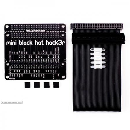디바이스마트,오픈소스/코딩교육 > 라즈베리파이 > 라즈베리파이 확장보드/HAT,Pimoroni,Mini Black HAT Hack3r PCB only [PIM171],Mini Black HAT Hack3r / 모든 GPIO 핀에 액세스 가능 / PCB 전용