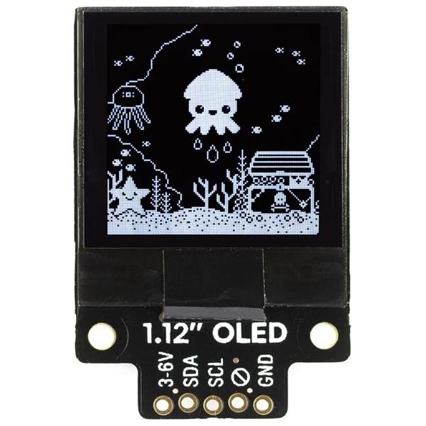 1.12' Mono OLED (128x128, white/black) Breakout I2C [PIM374]