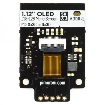 디바이스마트,MCU보드/전자키트 > 디스플레이 > LCD/OLED,Pimoroni,1.12' Mono OLED (128x128, white/black) Breakout SPI [PIM473],1.12인치 OLED 브레이크아웃 / SH1107 / 라즈베리파이, 아두이노 호환 / SPI