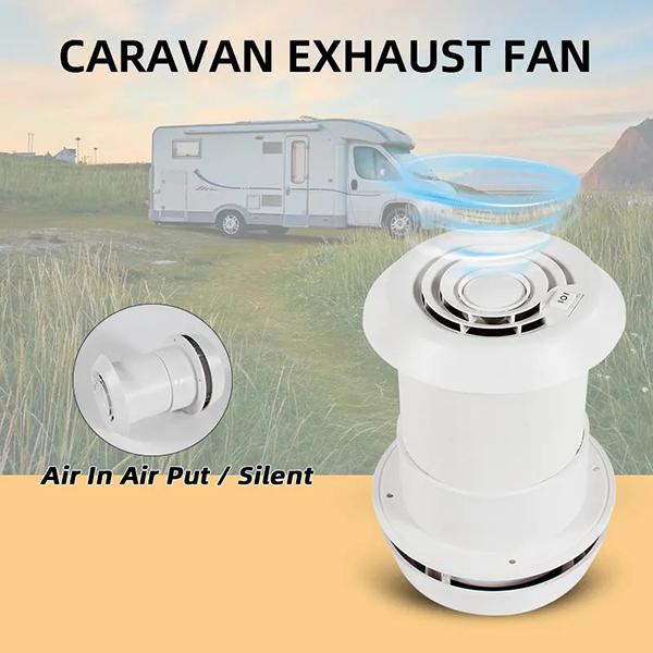 카라반 상단 장착형 버섯머리 무소음 에어 벤트 12V [TYE-AV018]