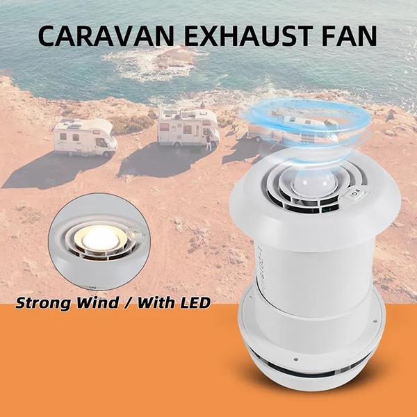 카라반 상단 장착형 버섯머리 강풍 LED 에어 벤트 12V [TYE-AV020]