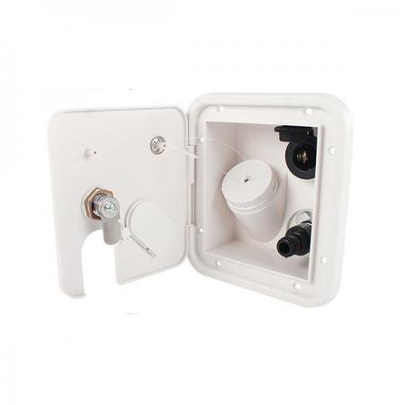 디바이스마트,EV 전기차/캠핑카/그린에너지 > 캠핑/보트 악세사리 > 벤트/해치/입수구,SMG,카라반/캠핑카용 시가잭 외부 수전함 화이트 [TYE-CA024],카라반 외부 수전함 (시가잭 포함) / 잠금기능,  압력 필터 캡 포함 / Size : 150*166.4mm / 화이트