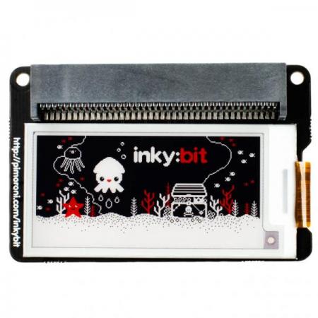 디바이스마트,오픈소스/코딩교육 > Micro:Bit > 마이크로비트 확장/변환보드,Pimoroni,inky:bit [PIM537],STM32F401CDU6 / CPU - ARM Cortex M4, 384kb 플래시, 96kb RAM / JavaScript 코드를 실행하는 작은 USB 스틱