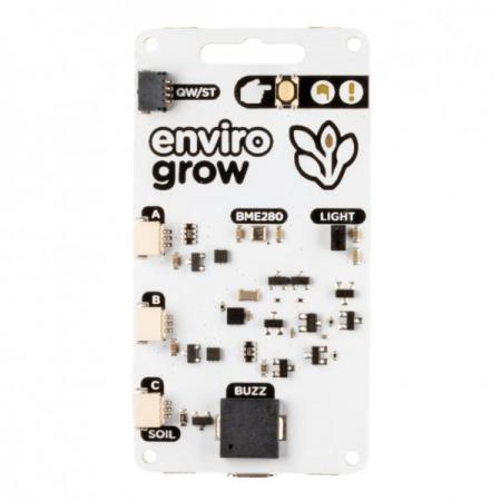 디바이스마트,오픈소스/코딩교육 > 라즈베리파이 > 라즈베리파이 확장보드/HAT,Pimoroni,Enviro Grow (Pico W Aboard) [PIM627],3개의 화분 또는 종자 트레이를 개별적으로 모니터링 / 식물을 잘 관리하는 데 도움 / 3개의 정전식 수분 센서 제공 / 온도, 습도, 압력 및 빛 을 측정 가능