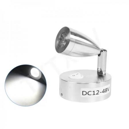 디바이스마트,EV 전기차/캠핑카/그린에너지 > 캠핑/보트 악세사리 > LED/사이드마커,SMG,카라반/캠핑카 실내 범용 독서등 타원형 12-48V 3.6W 화이트 [TYE-CL057],12~48V 범용 독서등 타원형 / 3.6W / 59*59*102mm / 화이트