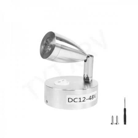 디바이스마트,EV 전기차/캠핑카/그린에너지 > 캠핑/보트 악세사리 > LED/사이드마커,SMG,카라반/캠핑카 실내 범용 독서등 타원형 12-48V 3.6W 화이트 [TYE-CL057],12~48V 범용 독서등 타원형 / 3.6W / 59*59*102mm / 화이트