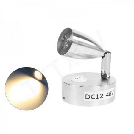 디바이스마트,EV 전기차/캠핑카/그린에너지 > 캠핑/보트 악세사리 > LED/사이드마커,SMG,카라반/캠핑카 실내 범용 독서등 타원형 12-48V 3.6W 웜화이트 [TYE-CL058],12~48V 범용 독서등 타원형 / 3.6W / 59*59*102mm / 웜화이트