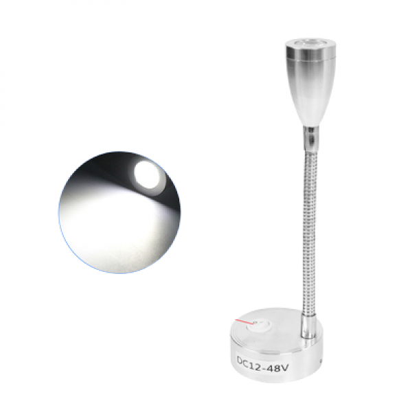 카라반/캠핑카 실내 범용 독서등 호스형 12-48V 3.6W 화이트 [TYE-CL059]