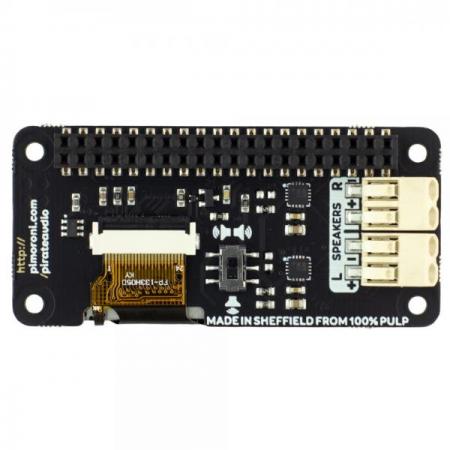 디바이스마트,MCU보드/전자키트 > 음악/앰프/녹음 > 앰프/증폭,Pimoroni,Pirate Audio: 3W Stereo Amp for Raspberry Pi [PIM484],Raspberry Pi용 Pirate Audio 3W 스테레오 앰프 / MAX98357A DAC/증폭기 칩 x2 / 1.3' IPS 컬러 LCD(240x240px)