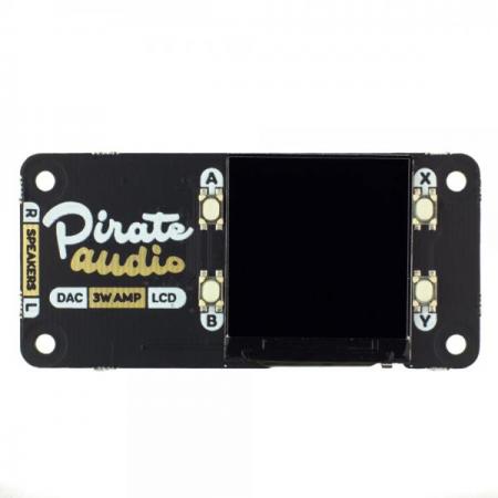 디바이스마트,MCU보드/전자키트 > 음악/앰프/녹음 > 앰프/증폭,Pimoroni,Pirate Audio: 3W Stereo Amp for Raspberry Pi [PIM484],Raspberry Pi용 Pirate Audio 3W 스테레오 앰프 / MAX98357A DAC/증폭기 칩 x2 / 1.3' IPS 컬러 LCD(240x240px)