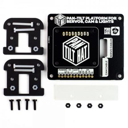 디바이스마트,오픈소스/코딩교육 > 라즈베리파이 > 라즈베리파이 확장보드/HAT,Pimoroni,Pan-Tilt HAT [PIM250],기판만 제공 / Pan-Tilt 미포함