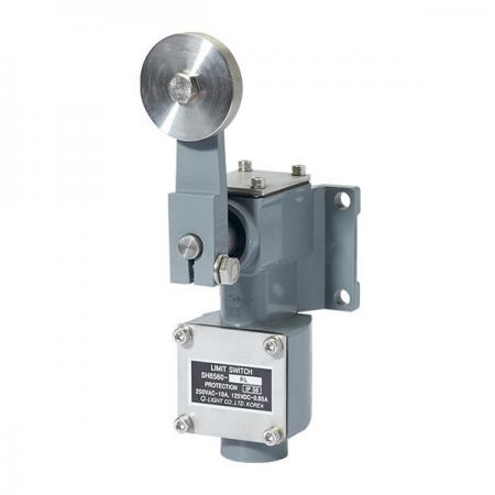 디바이스마트,스위치/부저/전기부품 > 산업용 스위치/제어 기기 > 리미트 스위치,큐라이트,방수형 리미트스위치 SH8560-RL,롤러 레버형 / IP56 / 대형 중부하용
