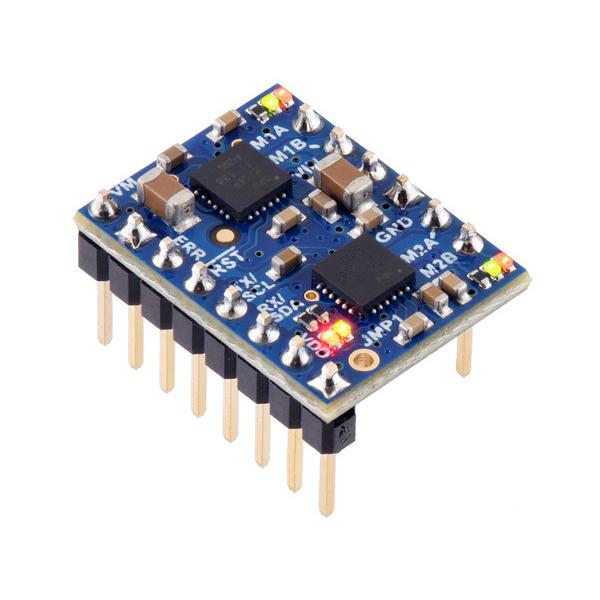 Motoron M2T256 Dual I²C Motor Controller (Header Pins Soldered) #5064