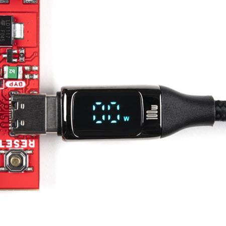 디바이스마트,케이블/전선 > USB 케이블 > 충전케이블(MM) > 멀티/기타규격 충전케이블,SparkFun,Fast Charging USB C to C Cable with LCD - 6.5ft (100W) [CAB-21275],고속 충전 USB C-C 케이블 100W / USB 커넥터에 내장된 LCD로 전압 확인 가능