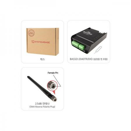 디바이스마트,MCU보드/전자키트 > 통신/네트워크 > 기타 네트워크/통신,시스템베이스,BASSO-2040TR/DIO,DIO(Digital Input/Output), 4포트 to LoRa 컨버터, 동작전원 : 12~24V DC, 1A