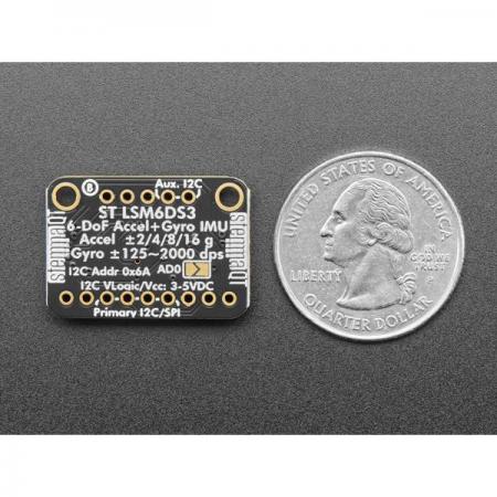 디바이스마트,MCU보드/전자키트 > 센서모듈 > IMU/AHRS(9축 이상),Adafruit,Adafruit LSM6DS3TR-C 6-DoF Accel + Gyro IMU - STEMMA QT / Qwiic [ada-4503],6-DoF 가속(ST LSM6DS3TR-C)+자이로 IMU / 최대 1.6KHz ODR / ±2/±4/±8/±16g 풀 스케일, ±125/±250/±500/±1000/±2000dps 풀 스케일 / 자유 낙하감지