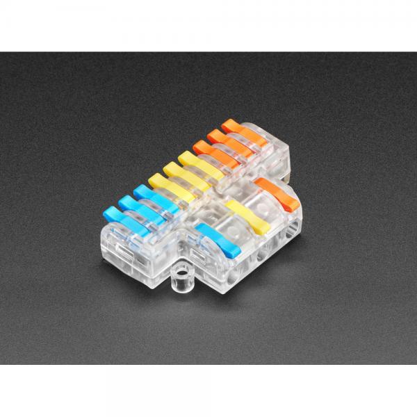 Snap Action 3-to-9 Wiring Block Connector - Clear DF-93 [ada-5614]