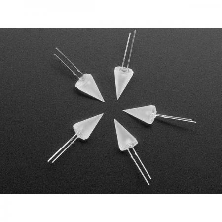 디바이스마트,LED/LCD > LED 인테리어조명 > 장식용 LED,Adafruit,dLUX-dLITE Red Spike Shape LEDs 5 Pack by Unexpected Labs [ada-5456],dLUX-dLITE / 빨강 꼬깔 LED 5개 팩 / 크기 : 14.5mm / 전압 : 2.0~2.2V / 파장 : 620~625nm / 임베디드 LED 밝기 : ~1000~2000mcd