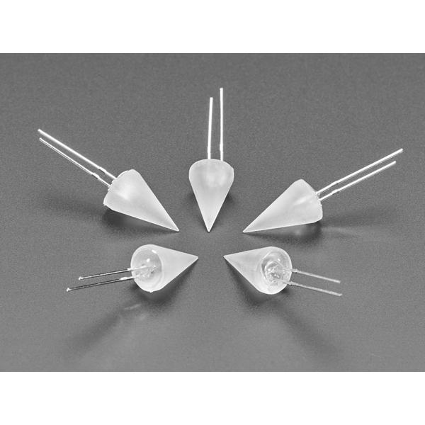 dLUX-dLITE Red Spike Shape LEDs 5 Pack by Unexpected Labs [ada-5456]