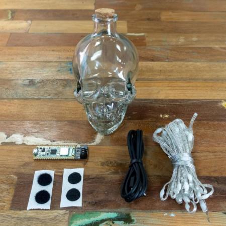 디바이스마트,오픈소스/코딩교육 > 라즈베리파이 > 라즈베리파이 확장보드/HAT,Pimoroni,Wireless Plasma Kit - Skully Edition(Pico W Aboard) [PIM666],해골 RGB LED / Raspberry Pi Pico W 포함 / WS2812/Neopixel 조명 문자열을 연결가능 / Qw/ST / USB A-마이크로 B 케이블