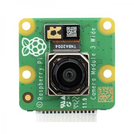 디바이스마트,오픈소스/코딩교육 > 라즈베리파이 > 라즈베리파이 카메라모듈/렌즈,라즈베리파이,라즈베리파이 카메라모듈 3 와이드 (Raspberry Pi Camera Module 3 Wide),11.9메가픽셀 / Sony IMX708 (해상도 : 4608x2592 픽셀, 픽셀크기 1.4um x 1.4um) / 비디오 모드 : 2304x1296p56, 2304x1296p30 HDR, 1536x864p120 / 화각 : 120도 / 최대 노출시간 : 112초 / 크기 : 25 x 24 x 11.5mm