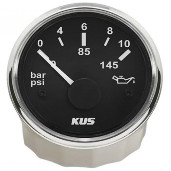 디바이스마트,EV 전기차/캠핑카/그린에너지 > 센서류 > 게이지,KUS,KUS 오일 압력 게이지 0~145psi 블랙 [TYE-GU002],오일 압력 게이지 / 52mm / 12V,24V / IP7 / 0-10bar, 0-145psi / Black